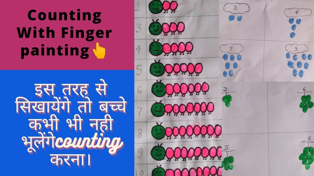 Counting with finger paintings