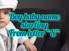 Boy baby name starting from letter S