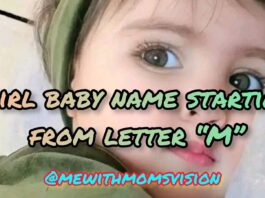 Girl baby name starting from letter M