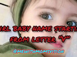 Girl baby name starting from letter V